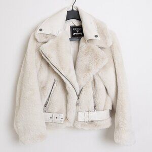 Guess Faux Fur Biker Jacket Frida ASO The Recruit Laura Haddock Screen Worn